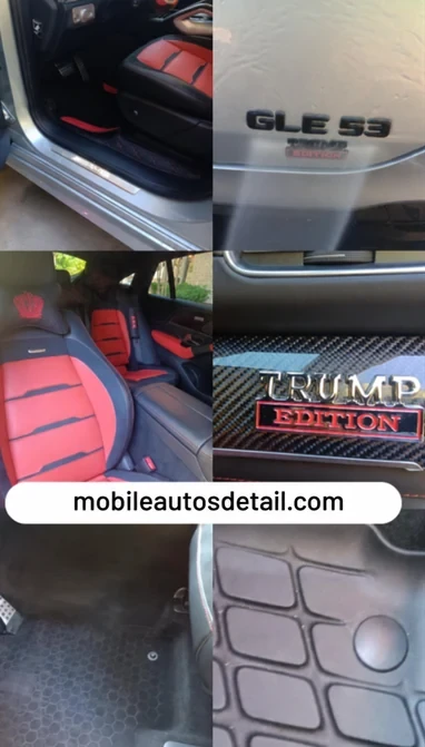 SUV cargo area deep cleaned with all items removed and surfaces scrubbed